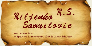 Miljenko Samuilović vizit kartica